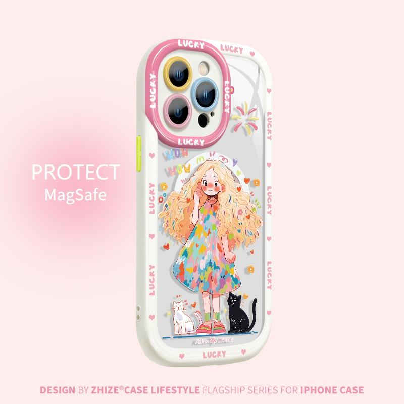 Accesorii Creative Pentru Telefoane Mobile | Husa Pentru Telefonul Apple 15 Pro Max Cu Pisicuță Blondă, Creativă Și Drăguță, Potrivită Pentru Iphone 14 Pro, 13, 12, Cu Protecție Antișoc, Suport Magnetic Și Design De Desene Animate, Populară Și Trendy Pentru Iphone 14. Accesorii Creative Pentru Telefoane Mobile Accesorii Creative Pentru Telefoane Mobile