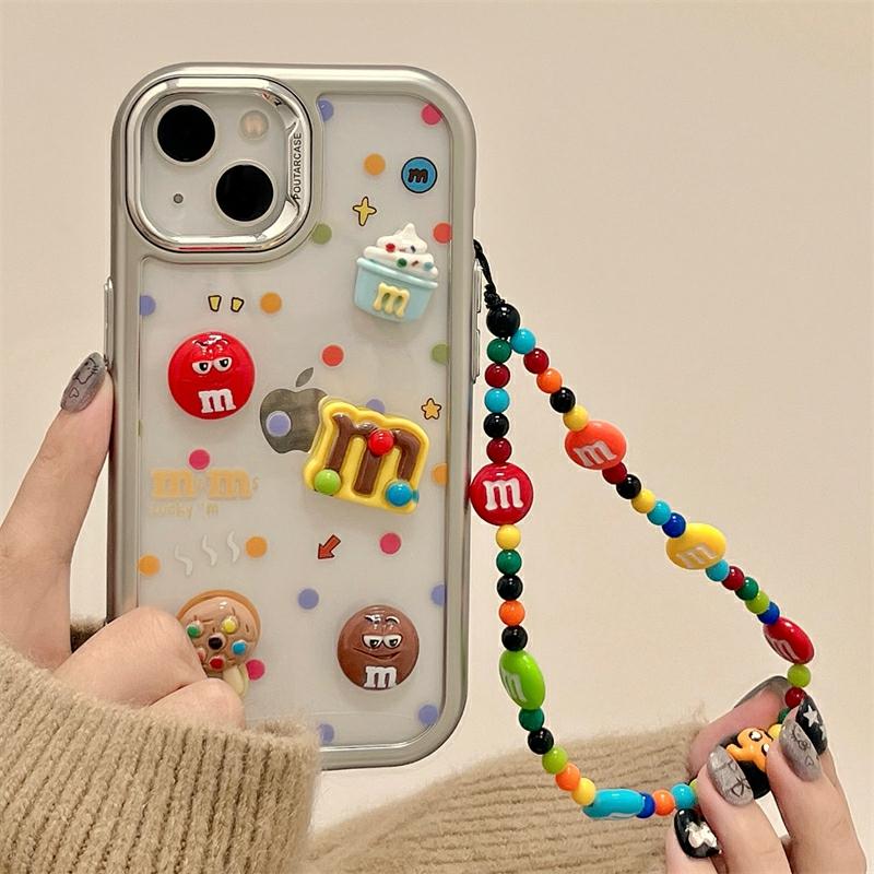 Accesorii Creative Pentru Telefoane Mobile | Husă Drăguță Din Silicon Cu Design 3D Pentru Iphone 15 Pro Max, Cu Lanț, Potrivită Pentru Telefoanele Apple 14, 13, 12 Pro, 11 Și 14 Pro, Cu Protecție Completă Împotriva Căderilor, Ideală Pentru Femei. Accesorii Creative Pentru Telefoane Mobile Accesorii Creative Pentru Telefoane Mobile