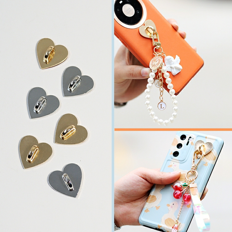 Accesorii Pentru Telefoane Mobile | Husă Telefon Decorativă Cu Inimă Metalică, Cârlig Adeziv, Accesorii Diy Pentru Lanțul Telefonului Cu Pandantiv Cartoon. Accesorii Pentru Telefoane Mobile Accesorii Pentru Telefoane Mobile