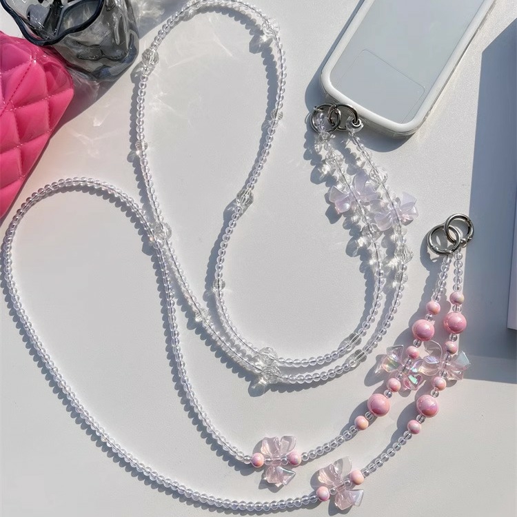 Accesorii Pentru Telefoane Mobile | Sfoară Pentru Telefon Cu Fundiță Pentru Femei, Cu Umăr, Lungime Extinsă, Lanț De Înaltă Calitate, Transparent Colorat, Accesoriu Universal Pentru Carcasă. Accesorii Pentru Telefoane Mobile Accesorii Pentru Telefoane Mobile