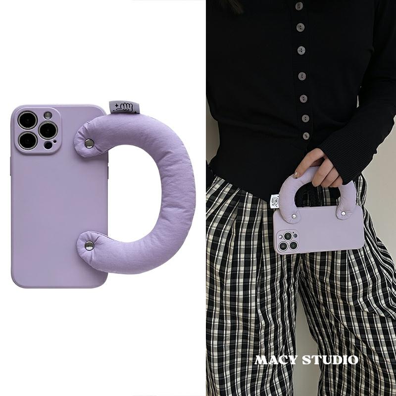 Carcasa Telefonului | Carcasă De Telefon Mac În Culoarea Violet Mistico, Portabilă, Cu Mânere Pentru Iphone 15 Pro Max, Din Silicon Moale, Complet Acoperitoare, Rezistentă La Cădere, Pentru Protecția Modelului 12/13/14. Carcasa Telefonului Carcasa Telefonului