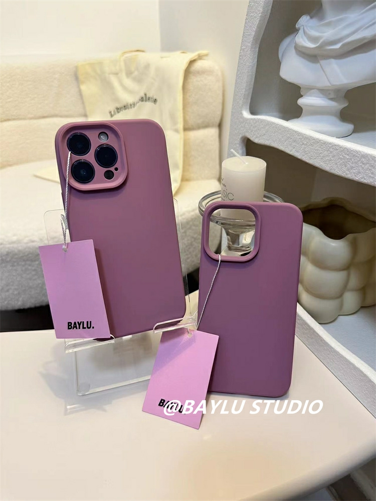 Carcasa Telefonului | Culoare Extrem De Nișată Baylu, Ins, Simplă Și Delicată, Violet Monet, Potrivită Pentru Husa De Telefon Apple 13, Iphone 12/14 Pro Max, Din Silicon, Moale, Cu Textură De Coacăză Neagră Lichidă, Pentru 11 Și 15 Pro Max. Carcasa Telefonului Carcasa Telefonului